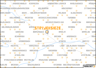 map of Stryje Księże