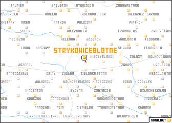 map of Strykowice Błotne