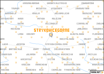 map of Strykowice Górne