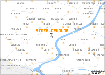 map of Strzelce Dolne