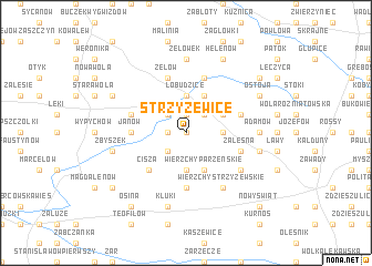 map of Strzyżewice