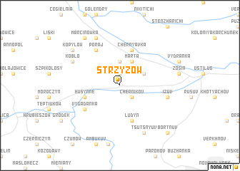 map of Strzyżów