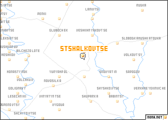 map of Stshalkovtse