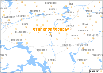 map of Stuck Cross Roads