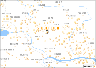 map of Studenčica