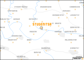 map of Studenitsa