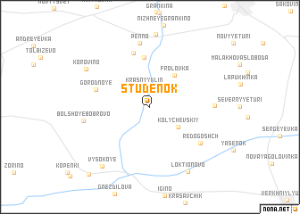 map of Studënok