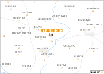 map of Studënovo