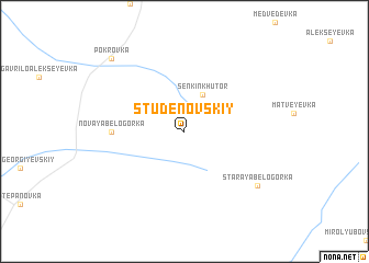 map of Studënovskiy
