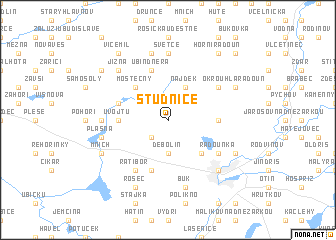 map of Studnice