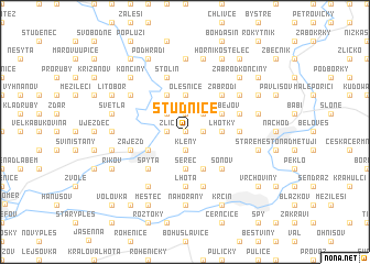 map of Studnice