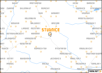 map of Studnice