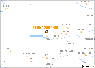 map of Studor v Bohinju