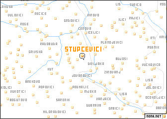 map of Stupčevići