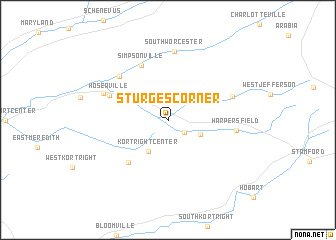 map of Sturges Corner