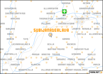 map of Subijana de Álava