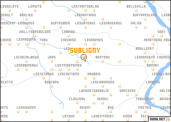 map of Subligny