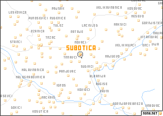 map of Subotica