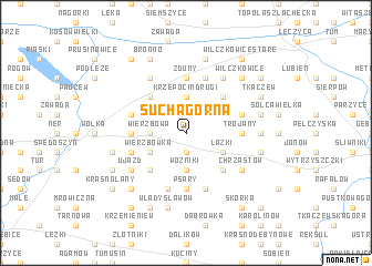 map of Sucha Górna