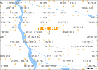 map of Sucha Wólka