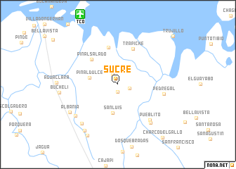 map of Sucre