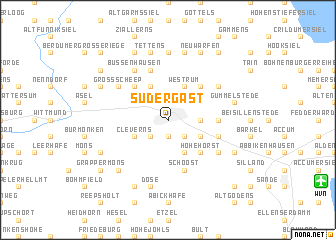 map of Südergast