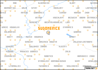 map of Sudoměřice