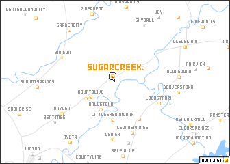 map of Sugar Creek
