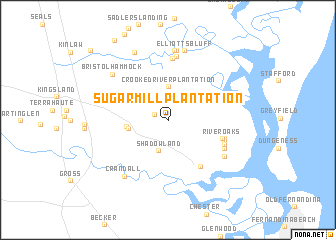 map of Sugar Mill Plantation