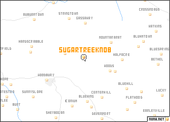 map of Sugar Tree Knob