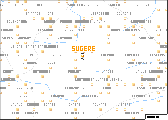 map of Sugère