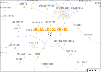 map of Suggs Crossroads