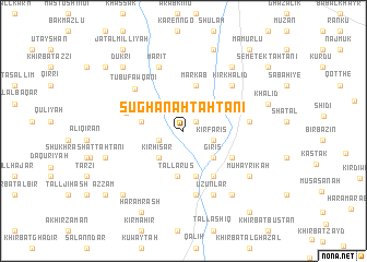 map of Şūghānah Taḩtānī