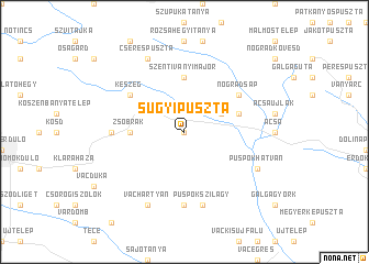 map of Sügyipuszta