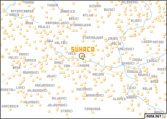 map of Suhača