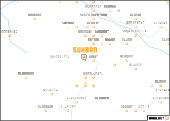 map of Şuḩbān