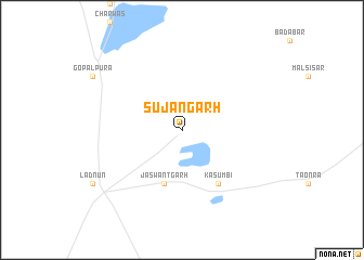 map of Sūjāngarh