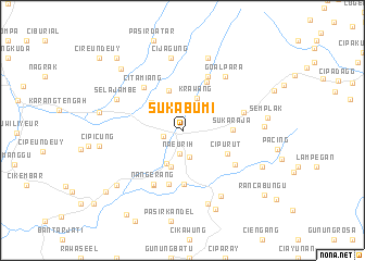 map of Sukabumi