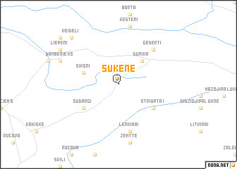 map of Šuķene