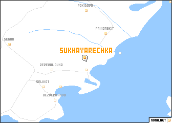 map of Sukhaya Rechka