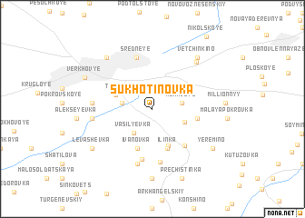 map of Sukhotinovka