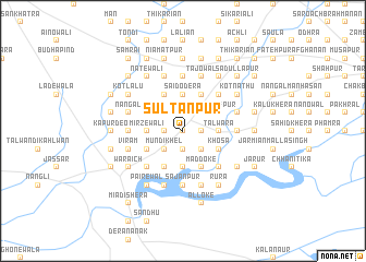 map of Sultānpur