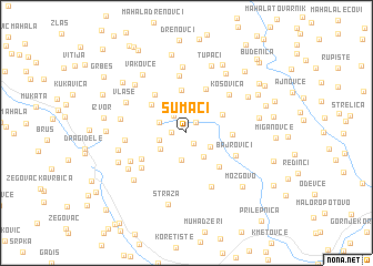 map of Šumaci