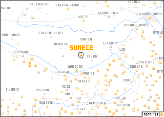 map of Šumeće