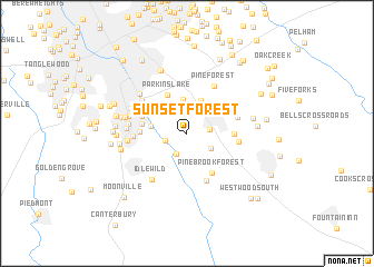 map of Sunset Forest