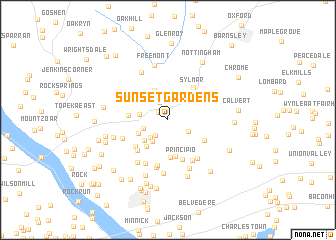 map of Sunset Gardens