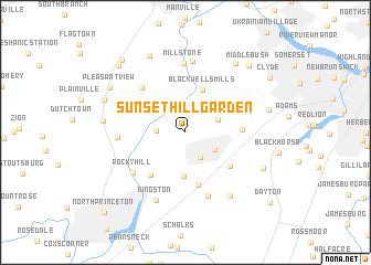 map of Sunset Hill Garden