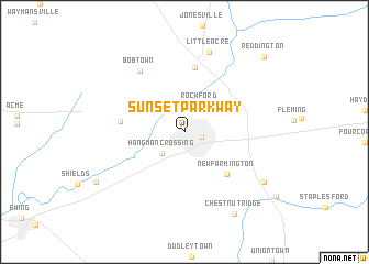 map of Sunset Parkway