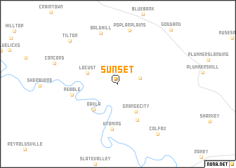 map of Sunset