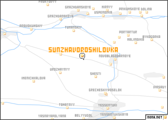 map of Sunzha-Voroshilovka